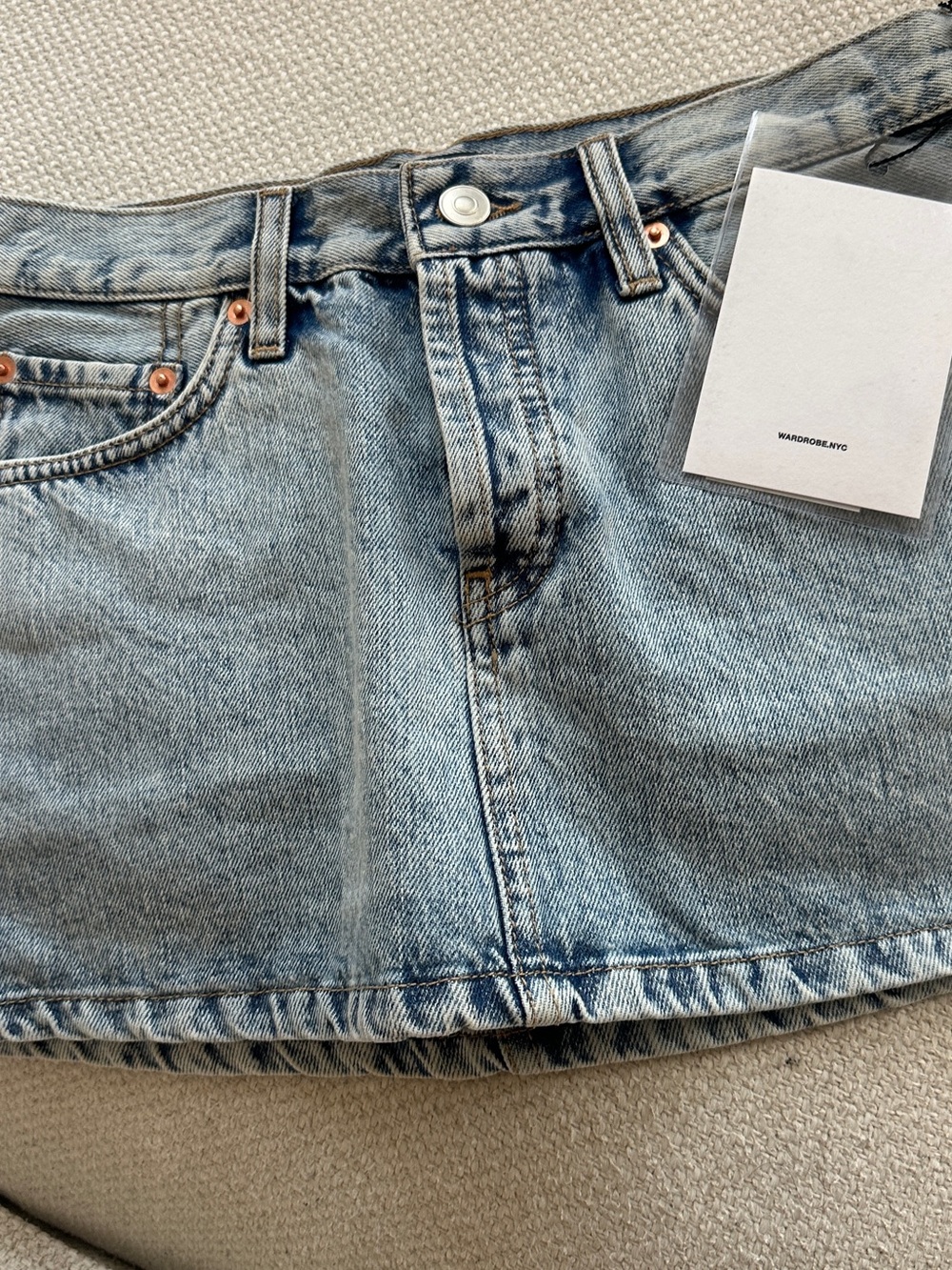 Wardrobe NYC Denim Micro Mini Skirt